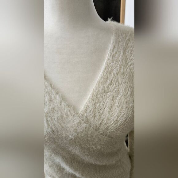Sadie & Sage Women's Fuzzy Crossover Sweater - Picture 3 of 4